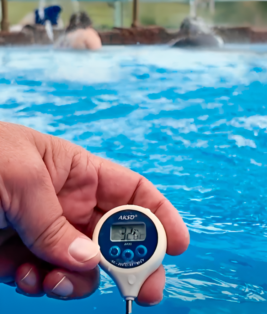 Temperatura da água termal do Parque das Termas de Marcelino Ramos